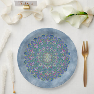 Assiettes En Carton Fleur De Vie - Mandala India Style 1