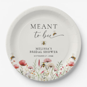 Assiettes En Carton Fleur sauvage D'Aquarelle Destiné À Être Fête des 