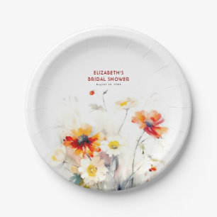 Assiettes En Carton Fleur sauvage élégant