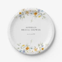 Assiettes En Carton Fleur sauvage précis
