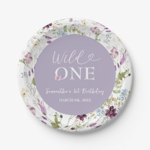 Assiettes En Carton Fleur sauvage Wild ONE Butterfly Garden Party