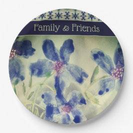 Assiettes En Carton Fleurs Avec Un Mélange De Motif