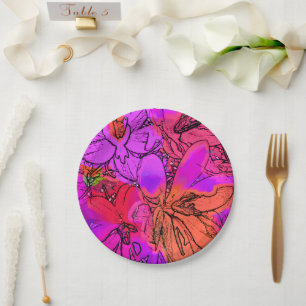 ASSIETTES EN CARTON FLEURS CROCUS