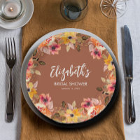 Fleurs d'Automne Baby Shower Terracotta
