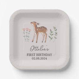 Assiettes En Carton Fleurs de bois Fleurs de bois Anniversaire