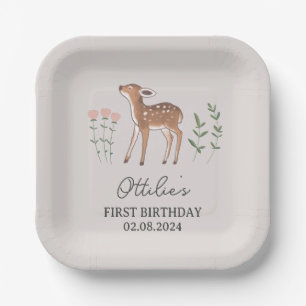 Assiettes En Carton Fleurs de bois Fleurs de bois Anniversaire