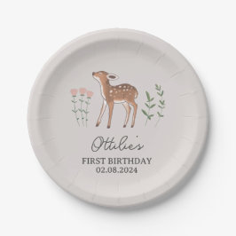 Assiettes En Carton Fleurs de bois Fleurs de bois Anniversaire