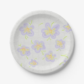 Assiettes En Carton Fleurs de printemps (lilas)