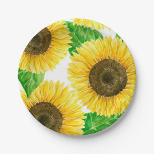 Assiettes En Carton Fleurs de soleil