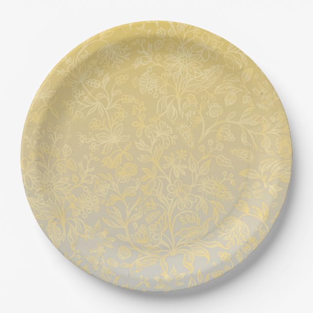 Assiettes En Carton Fleurs décoratives 20 (Devant)