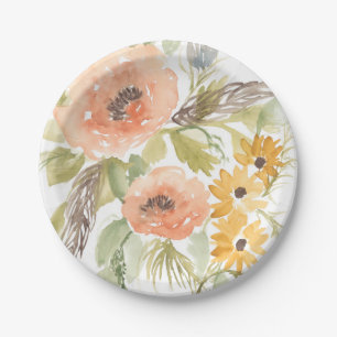 Assiettes En Carton Fleurs D'Été Fin I