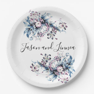 Assiettes En Carton Fleurs Élégantes Victoriennes Romantique Bien-aimé