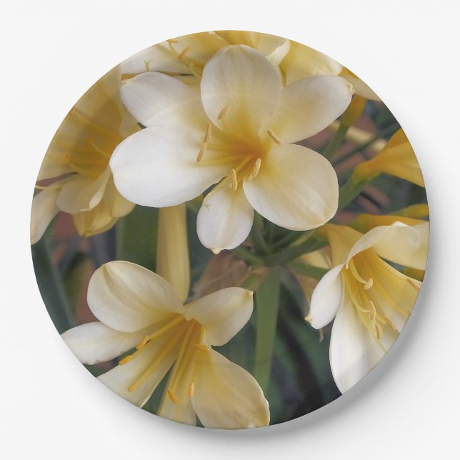 ASSIETTES EN CARTON FLEURS JAUNES (Devant)