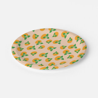 Assiettes En Carton Fleurs oranges