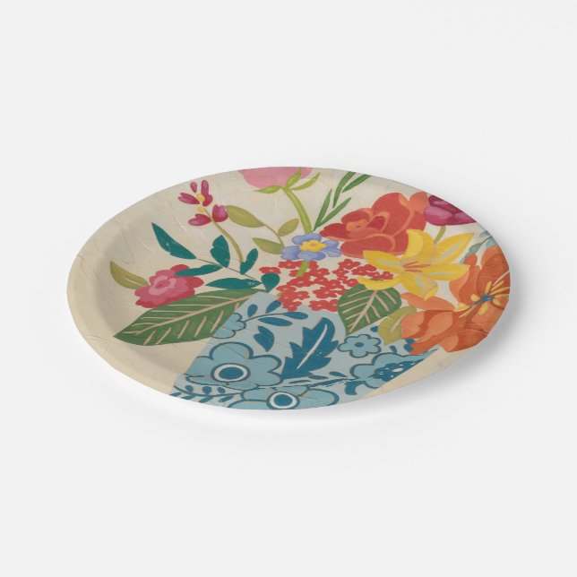 Assiettes En Carton Fleurs printanières I (Angle)