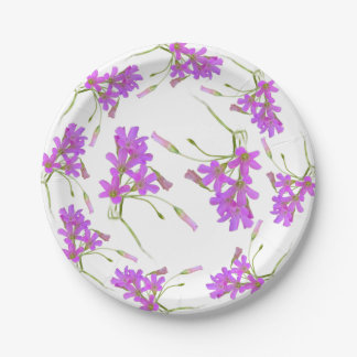 Assiettes En Carton Fleurs Violettes Biologiques,