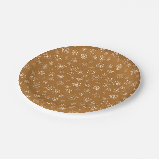 Assiettes En Carton flocon de Noël (Angle)