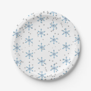 Assiettes En Carton Flocon de Winter Onederland