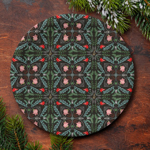 Assiettes En Carton Flocons de neige, Poinsettias, Cardinaux d'hiver 