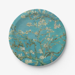 Assiettes En Carton Floraison d'amandier, Peinture à l'huile, Vincent