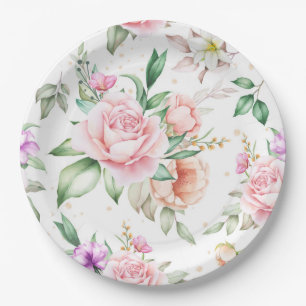 Assiettes En Carton Floral