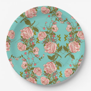 Assiettes En Carton Floral