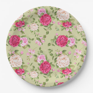 Assiettes En Carton Floral