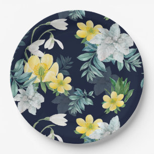 Assiettes En Carton Floral
