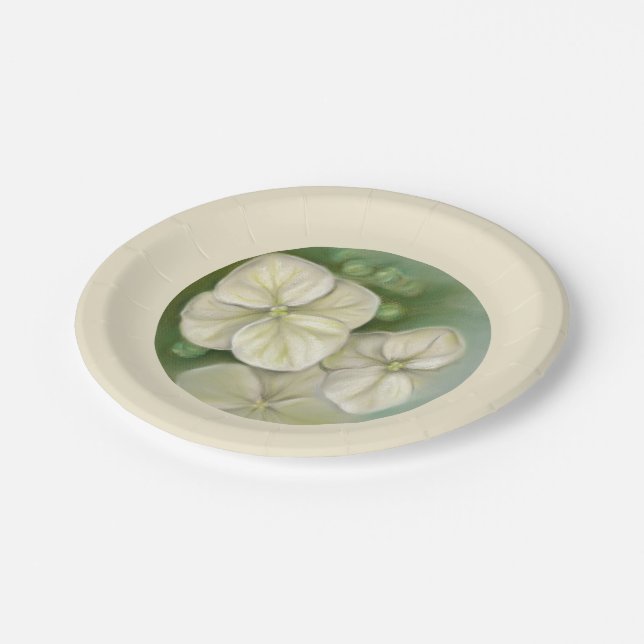 Assiettes En Carton Floral (Angle)