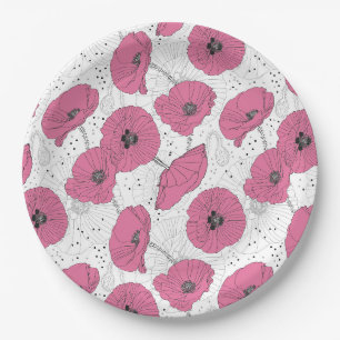 Assiettes En Carton Floral