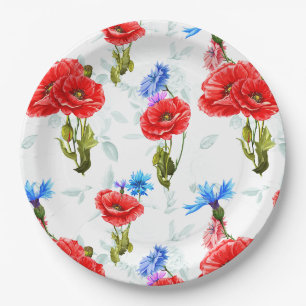 Assiettes En Carton Floral