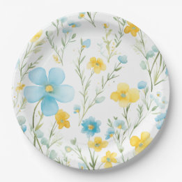 Assiettes En Carton Floral