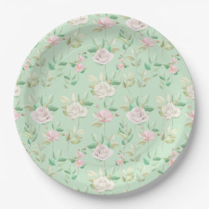 Assiettes En Carton Floral