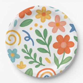 Assiettes En Carton floral