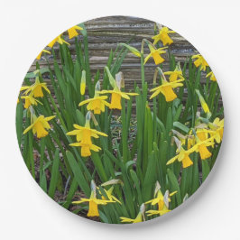 Assiettes En Carton Floral de jonquilles jaunes
