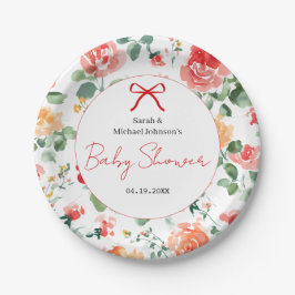 Assiettes En Carton Floral Dream Baby Shower 