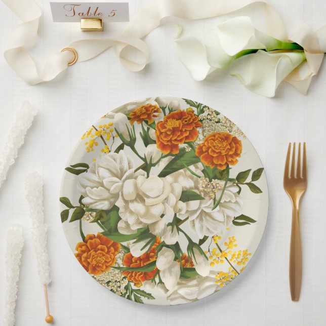 Assiettes En Carton Floral mexicain Cinco De Mayo Fiesta (Mariage)