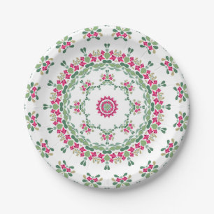 Assiettes En Carton Floral ornament