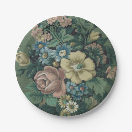 Assiettes En Carton Floral vintage