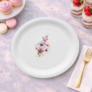 Assiettes En Carton Floral vintage