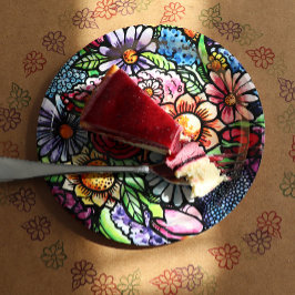 Assiettes En Carton Flore Bouquet Fleur de printemps