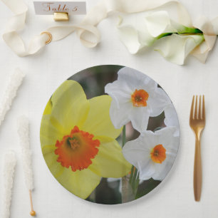 Assiettes En Carton Flore de la jonquille printanière
