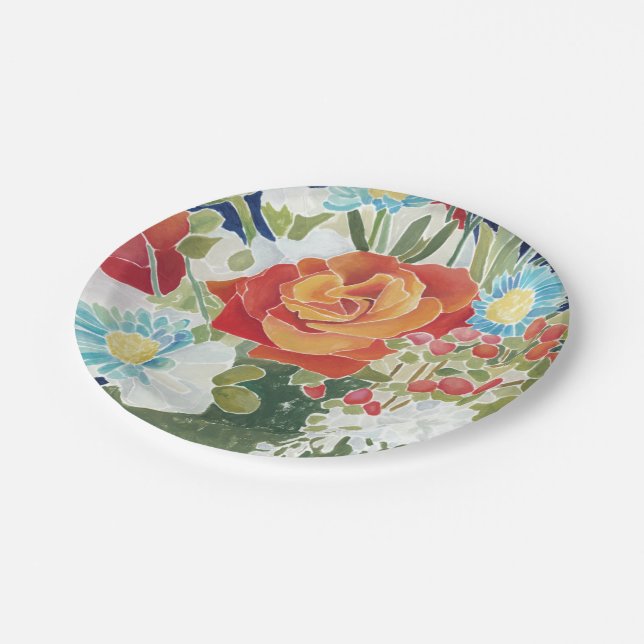 Assiettes En Carton Flore de minuit IV (Angle)
