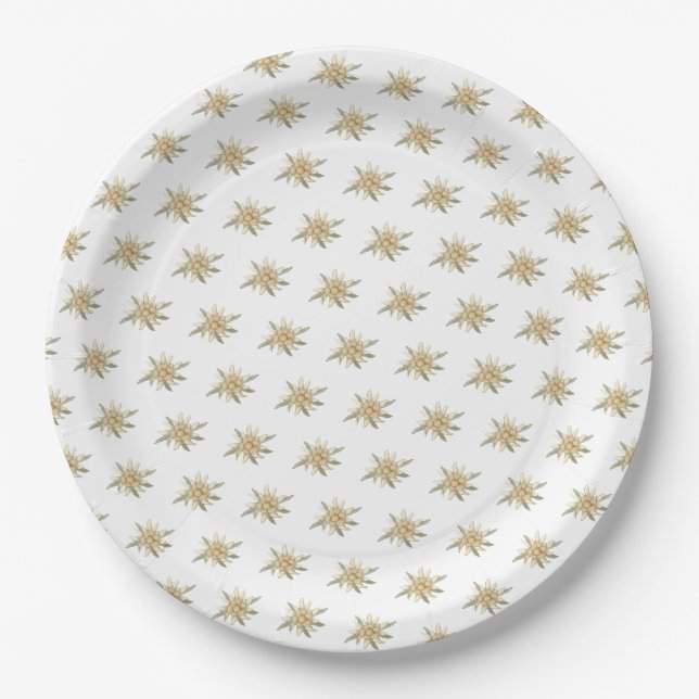 Assiettes En Carton Flore d'Edelweiss (Devant)
