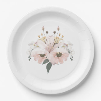 Assiettes En Carton Flore nuptiale