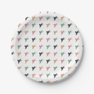 Assiettes En Carton Flying bird Art White