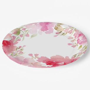 Assiettes En Carton Foliage aquarelle