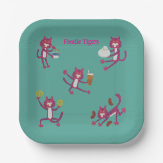 Assiettes En Carton Foodie Tigers