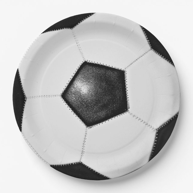 Assiettes En Carton Football (Devant)