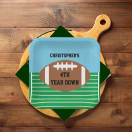 Assiettes En Carton Football 4e année de bas anniversaire